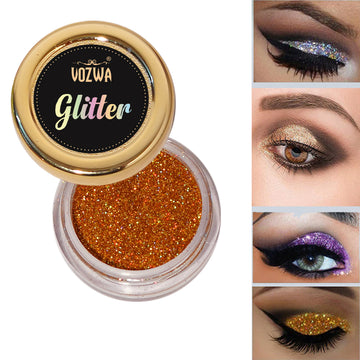 Vozwa Holographic Loose Eye Shadow Makeup Golden Glitter